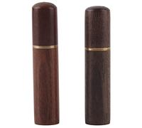 Boîte à Aiguilles en Bois, 2 Compartiments, Étui de Rangement Mini en Ébène et pour Accessoires de Couture