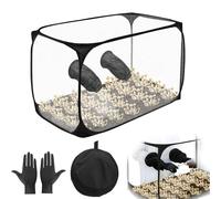 Boîte à air fixe pliable transparente avec gants - 90 x 60 x 60 cm, tente de culture de champignons, kit de boîte de culture de champignons, station de propagation portable pour les amateurs de