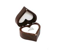 Boîte À Alliances Boîte à bagues en bois de noyer, 1 pièce, for cérémonie de mariage, boîte à bijoux, rangement, boîte de demande en mariage(White)