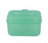 Boîte à appâts de pêche légère avec trous respirants et boucle de taille pour les vers rouges vivants et les crevettes - Boîte de rangement portable en plastique - Vert
