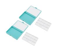 Boîte à Aquarelle Portable détachable détachable Facile à Nettoyer Mini Boîte de Palette d'aquarelle compacte pour Les Artistes débutants étudiants voyageant en Plein air Peinture (Boîte Bleue, 12