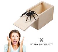 Boîte À Araignée En Bois Pour Farces Et Farces Effrayantes, Jouets Pour Halloween