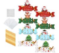 Boîte À Argent De Noël 8 Pièces Coffret Accessoires pour Noël | Avec 40 Sachets Transparents et 8 Cartes Coffret de Billets Pour Adultes Fête Des Vacances Maison Bureau