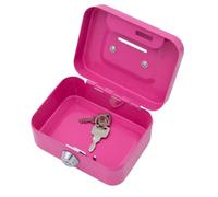 Boîte à argent en métal - 11,5 × 8,5 × 5,8 cm MINI LOCK SAFE avec touche, porte-sécurisé portable | Parfait pour pièces, bijoux, factures, la maison, le bureau, l'épargne pour, l'o