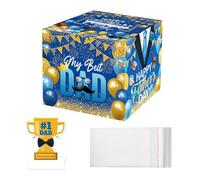 Boîte à argent pour la traction en espèces, boîte d'argent d'anniversaire | Les pères surllesités de surprise Roll Boxes - Porte-espèces avec carte et 30 sacs pour la fête d'aventure de concert Favors