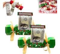 Boîte à Argent Tirette Surprise de Noël avec 40 Enveloppes Transparentes Poche Cadeau Hexagonale Réutilisable pour Argent Créatif Anniversaire Famille Amis Enfants Adultes 1* C