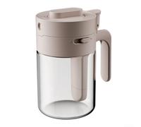 Boîte à assaisonnement élégante avec poignée fonctionnelle et couvercle auto-relevant pour une action d'arrosage sans effort d'une seule main (couleur café au lait)