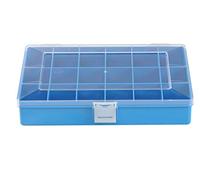Boîte à assortiment PS COMPACT, 18 compartiment 170x250x46 mm, bleu