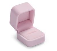 Boîte à bague en velours Oirlv, boîte d'oreilles pour bijoux, boîte de présentation de cadeau de fiançailles et de mariage pour demande en mariage, fiançailles, mariage, boîtes à bagues de mariée (ros