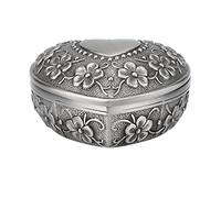 Boîte à Bagues Antique Vintage en Forme de Petit Cœur en Argent pour Le Stockage et l'organisation des Bijoux