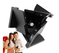 Boîte à bagues cubique - Cadeau de Saint-Valentin Surprise Cube dynamique | Boîte mécanique rotative en alliage d'aluminium, demande en mariage, cube magique, boîte créative pour petite amie, amour