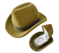 Boîte à bagues de cowboy - Boîte à bijoux portable - Boîte à bijoux pour mariage, fiançailles, Saint-Valentin, anniversaire et anniversaire