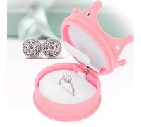 Boîte à Bagues de Flocage, Boîte à Bagues de Mariage, Boîte- de Boîtes à Bijoux de Couronne, Organisateur de Bijoux Rose Clair pour Le, Idées de Noël pour la