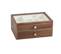 Boîte à bagues en Bois de Noyer Noir, boîte de Rangement for Bijoux, Coiffeuse, tiroir en Bois Massif, boîte à Bijoux, boîtes à bagues for boîte à Bijoux