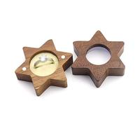 Boîte à Bagues en Bois Wooden Vintage Jewellery Box Single Ring pour le Stockage et le Placement(Beige)