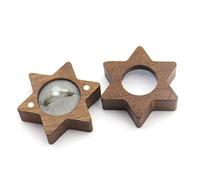 Boîte à Bagues en Bois Wooden Vintage Jewellery Box Single Ring pour le Stockage et le Placement(Grey)
