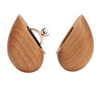 Boîte à bagues en forme de cœur - Boîtier pour anneaux en bois - Support magnétique - Support à lame magnétique - Maintien de propositions de mariage romantique et rustique avec un design compact