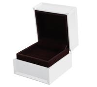 Boîte à Bagues en Velours Blanc, élégance Sophistiquée avec Suffisamment D'espace pour Bagues, Boucles D'oreilles, Idéale pour les Demandes en Mariage, les Mariages et Spécial