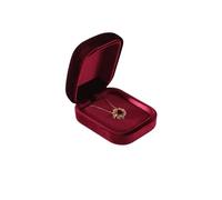 Boîte à Bagues en Velours Boîte à bagues de mariage, boîte bijoux en velours, Collection bracelets, colliers, pendentifs, mallette rangement, organisateur d'exposition(Red Pendant Box)