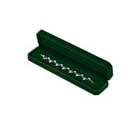 Boîte à Bagues en Velours Boîte à bagues en velours, boîte bijoux verte avec pierres précieuses, ensemble de boucles d'oreilles, bracelets et colliers, organisateur(Long chain box)