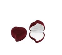 Boîte à Bagues en Velours Boîte à bagues en velours, boîte d'emballage de bijoux for casquette baccalauréat, boucles d'oreilles fiançailles mariage, organisateur remise diplôme(E-Jujube-red)