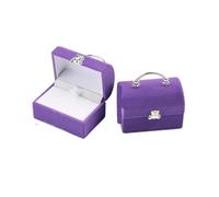 Boîte à Bagues en Velours Boîte à bijoux en velours 1 pièce, conteneur for bagues de mariage, boucles d'oreilles, colliers, bracelets, support la boîte d'exposition, 16 Styles(Cosmetic bag-purple)