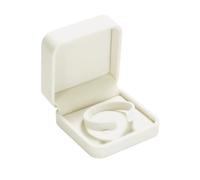Boîte à Bagues en Velours Coffret à bijoux blanc crème, bagues, boucles d'oreilles, bracelets, colliers en velours spécialisés for bijoutier(H04504)