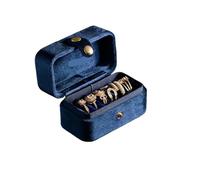 Boîte à Bagues en Velours Mini boîte à bijoux en velours, étui de rangement voyage Portable(IS66)