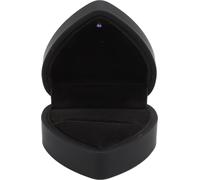 Boîte à bagues LED en forme de cœur étanche exquise enveloppe romantique décorative Jewelly Display pour proposition engagement mariage noir