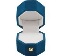 Boîte à bagues octogone exquis romantique petits cadeaux de flanelle pour les propositions de mariage de propositions