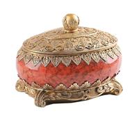 Boîte à bagues vintage - Boîte à bagues Ntike ovale, boîte à bijoux inhabituelle | Boîte à chapelets, boîtes à anneaux, décorations esthétiques pour la maison, bijoux vintage dorés européens