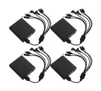 Boîte à Batterie Portable 6 Sorties Alimentation de Secours | Compatible Serrures Électroniques et Coffres-forts, Alimentation 4 Piles Aa, Interrupteur On/off, Ports USB Variés