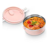 Boîte à Bento Isolée Portable-boîte à Déjeuner Thermique En Acier Inoxydable Avec Boucle De Sécurité Pour Enfants Et Adultes(B)