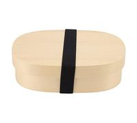 Boîte à bento japonaise en bois, boîte à bento portable, style japonais, grande boîte à bento amovible à une seule couche avec sangle, grand séparateur amovible à une seule couche avec