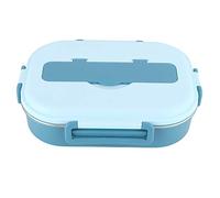 Boîte à bento portable en acier inoxydable avec récipient chauffant amovible en acier inoxydable (bleu)