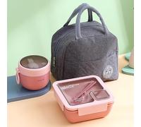 Boîte à bento pour adultes et enfants, boîte à déjeuner Bento de 1100 ml avec sac et couverts, passe au micro-ondes, boîte à déjeuner portable étanche pour la préparation des repas, boîte à déjeuner
