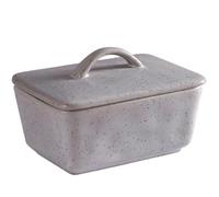 Boîte à beurre en céramique avec couvercle, style rétro, compatible avec le four à micro-ondes, le lave-vaisselle et le stockage du fromage et du beurre Plateau de desserts(Beige)