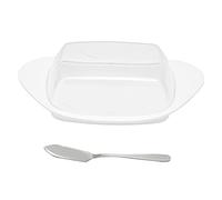 Boîte à beurre en forme de bateau, PP alimentaire & couteau inox de 14 cm, 22,5x12,5x7 cm, 195 g - Conservation longue durée, design élégant, pour cuisine et table (Beurrier en forme de bateau