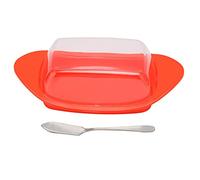 Boîte à beurre en forme de bateau, PP alimentaire & couteau inox de 14 cm, 22,5x12,5x7 cm, 195 g - Conservation longue durée, design élégant, pour cuisine et table (Beurrier en forme de bateau