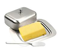Boîte à beurre hermétique en acier inoxydable | Beurrier couvert avec couvercle pour comptoir de maison, réfrigérateur, armoire, garde-manger, décoration de table, café