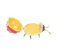 Boîte À Bibelots Oeuf Fabergé Boîte À Bibelots À Charnière Peinte À La Main En Émail Rouge Cristal Peint À La Main Anneaux Boucles D'Oreilles Bijoux Boîte De Rangement