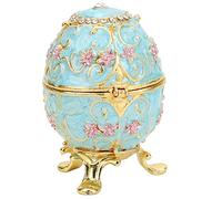 Boîte à Bibelots,Peinte à la Main émaillée Style œuf Fabergé Décoratif Bijoux Boîte à Bibelots, pour Collier Bracelet Bibelot Maison Décoration De Bureau Cadeaux, Cadeau Unique pour la Décoration Int