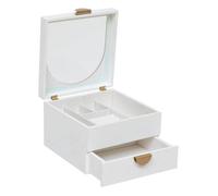 Boîte à bijou ""Wild"" bois blanc 20x20cm - Atmosphera createur d'interieur