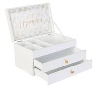 Boîte à Bijoux 2 Tiroirs Blanche - SOPHIA - ALTOBUY Blanc G