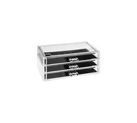 Boite à bijoux 3 tiroirs - 23,8 x 15,3 x 10,8 cm - Polystyrène transparent Transparent G