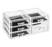 Paris Prix - Boîte à bijoux 5 tiroirs - Polystyrène transparent - 23,8x15,3x10,8 cm