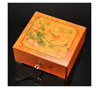 Boîte à Bijoux à 2 Niveaux, Organisateur de Bijoux en Bois rétro Classique, boîtier de Stockage d'affichage de Bijoux avec Doublure Douce, boîte de Rangement pour Anneaux/Boucles d'oreilles