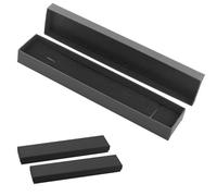 Boîte à bijoux AMANDELIZABE 2 pièces, boîte en carton en mousse de velours pour emballage cadeau Bracelet Collier, Noir, 21,3 x 4,3 x 2,3 cm