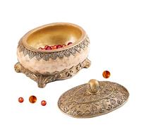 Boîte À Bijoux Avec Un Design Vintage Classique Texture Ornée, Artisanat De Luxe Artisanal Durable, Support De Souvenir Unique Parfait Pour Les Boucles D'oreilles Cadeaux | Organisateur De Stockage Po