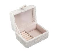 Boîte à bijoux blanc avec finitions bouclettes